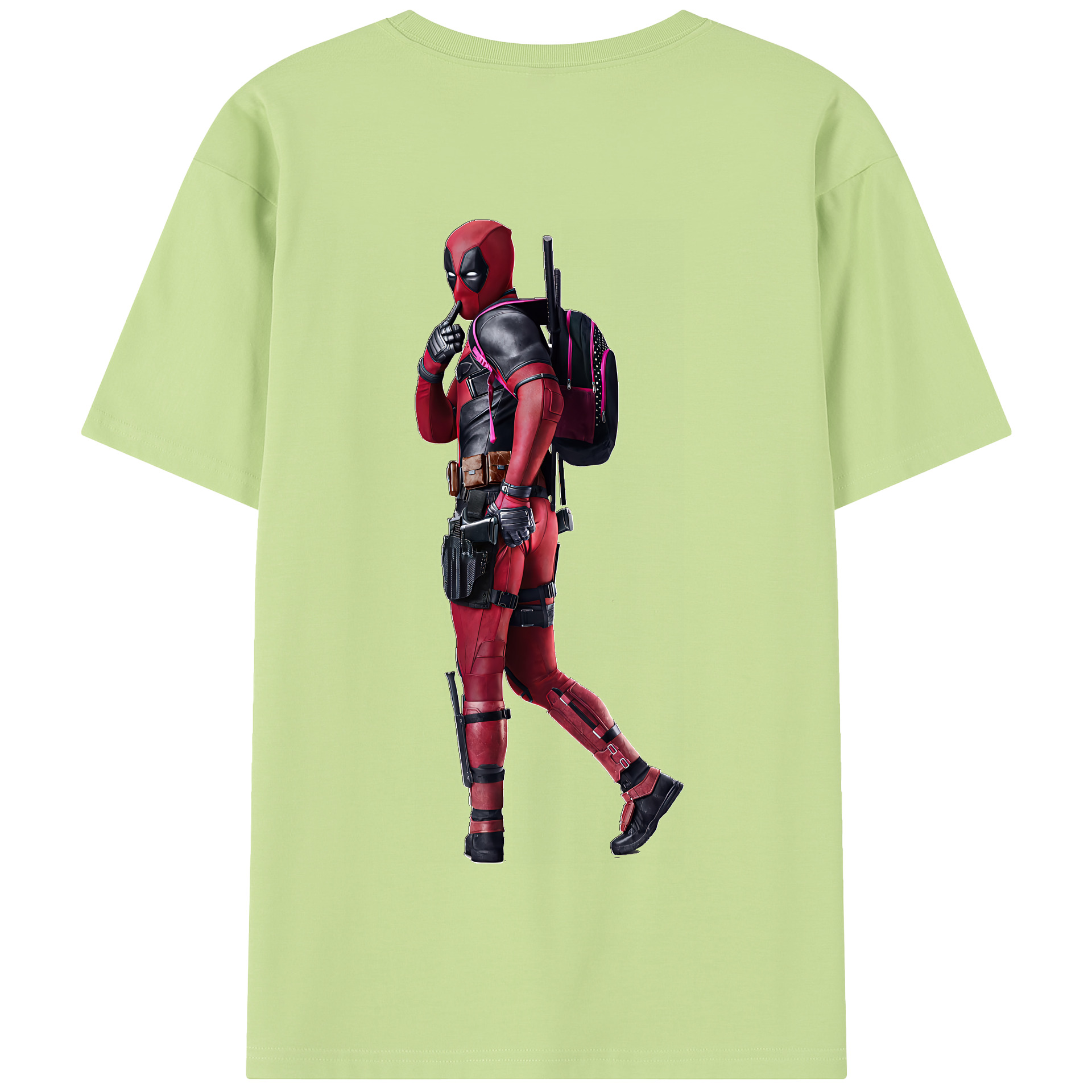 （画像用） Deadpool デッドプール 綿100％半袖Tシャツ（背面プリント）